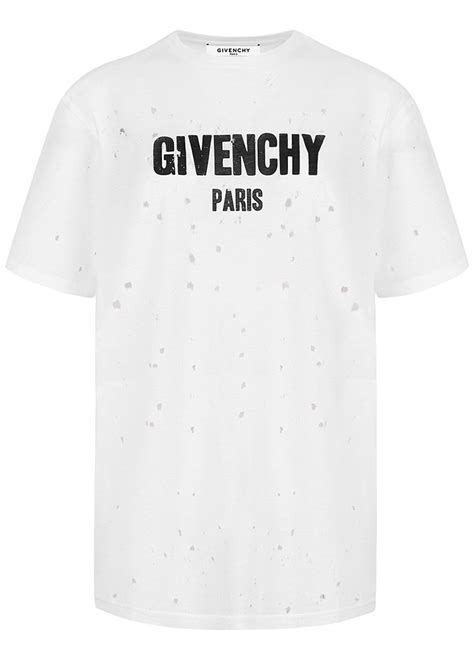 givenchy paris t shirt with holes|Givenchy t shirt with holes.